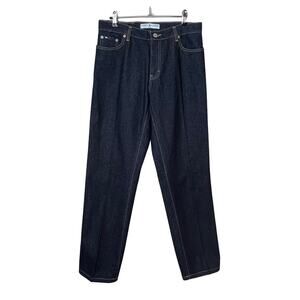 Tommy Hilfiger 100% Cotton High Waisted Straight Leg Jeans Dark Wash Womens 6